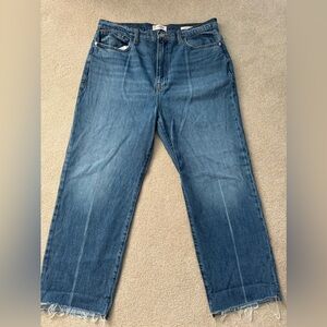 Frame le Jane Crop in Mariner Clean